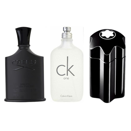 PERFUMES CREED + CK ONE + MONTBLANC